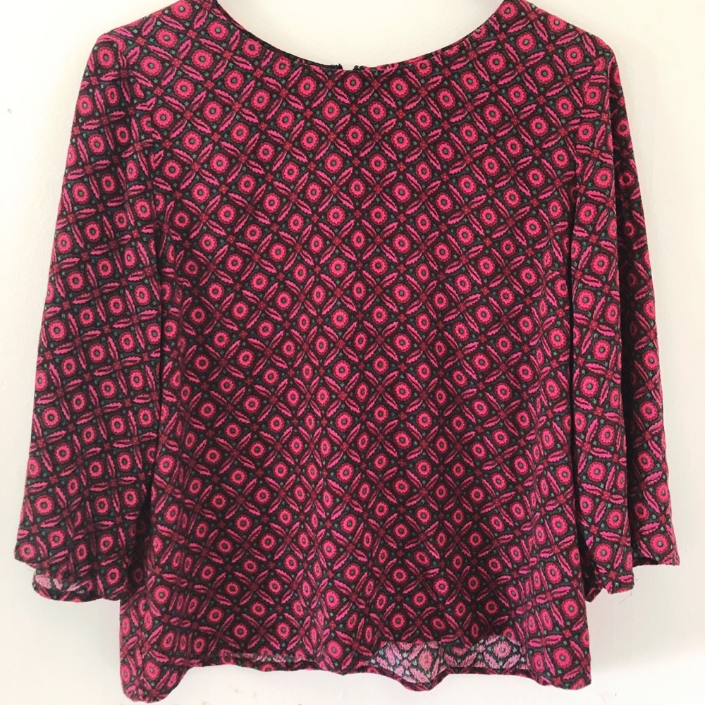 Retro Mid-Century Pattern Top
